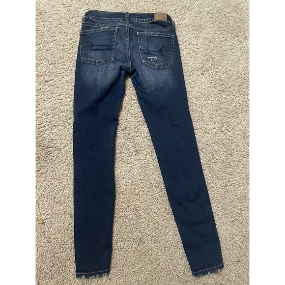 American Eagle Super Super Stretch Womens Size 4 Distressed Jegging - Picture 3 of 3